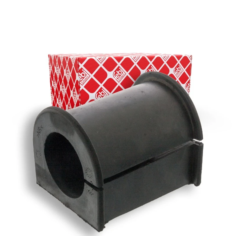 Image of FEBI BILSTEIN 04343 Stabilizer Bushes Front Axle, Rubber Rubber Anti-roll Bar Bush Kit (1334)