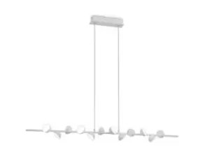 Image of Adn 12 Light Linear Ceiling Pendant 100cm, 36W LED, 3000K, 1980lm, White