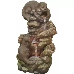 Image of Curious Otters Animal Mains Powered Water Feature