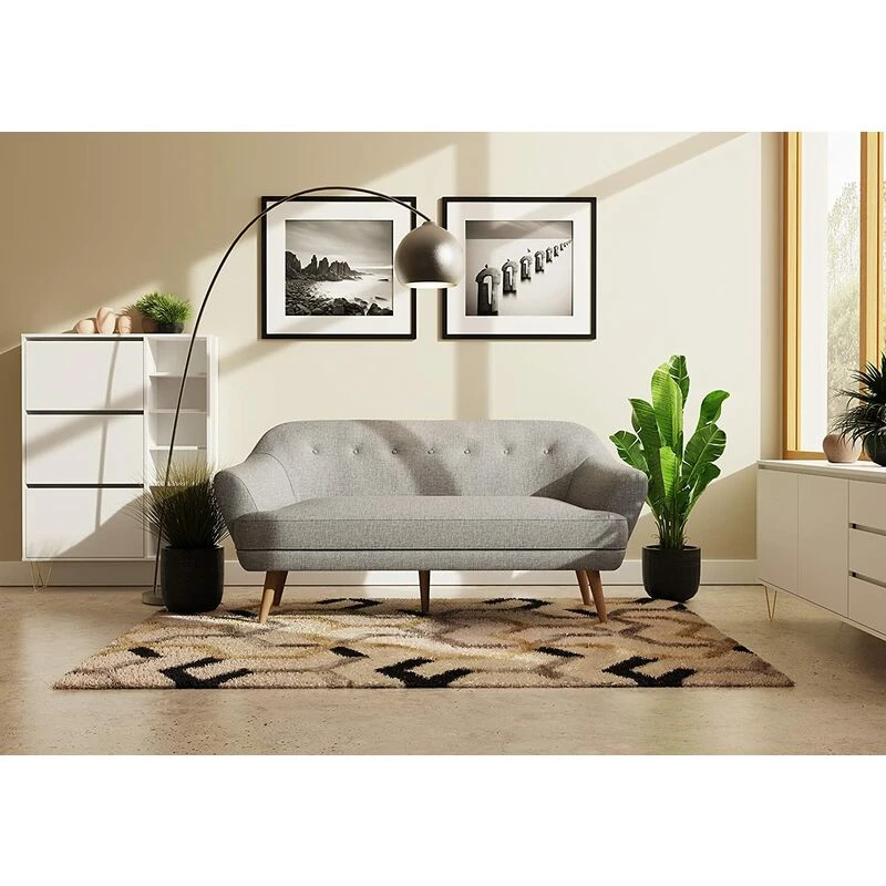 Image of FURNITURE ONE Furniture One - Sofa with Padded Cushion - Grey A1367-UK-A