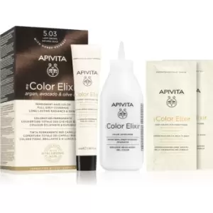 Image of Apivita My Color Elixir hair colour ammonia-free shade 5.03 Light Brown Natural Gold