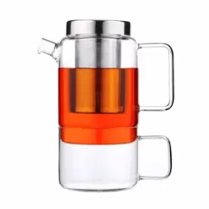 Image of Bredemeijer Tea-for-one Salerno Glass Teapot 750ml With Built In Cup