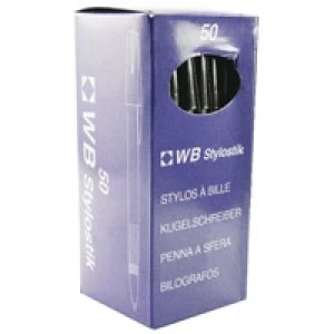 Image of Nice Price Black Medium Ballpoint Pens Pack of 50 00525011