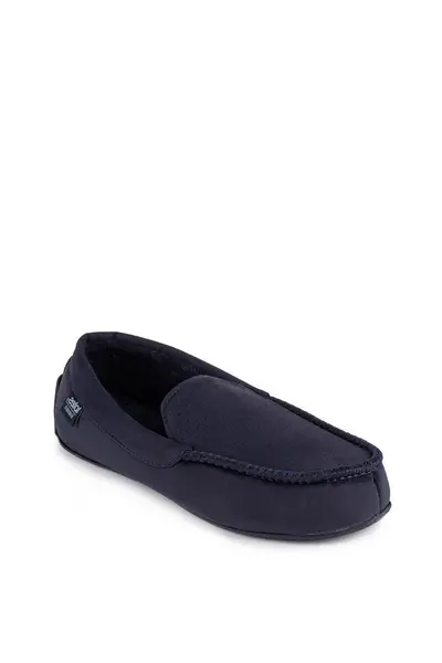 Image of Isotoner Airtex Suedette Moccasin Slippers Blue