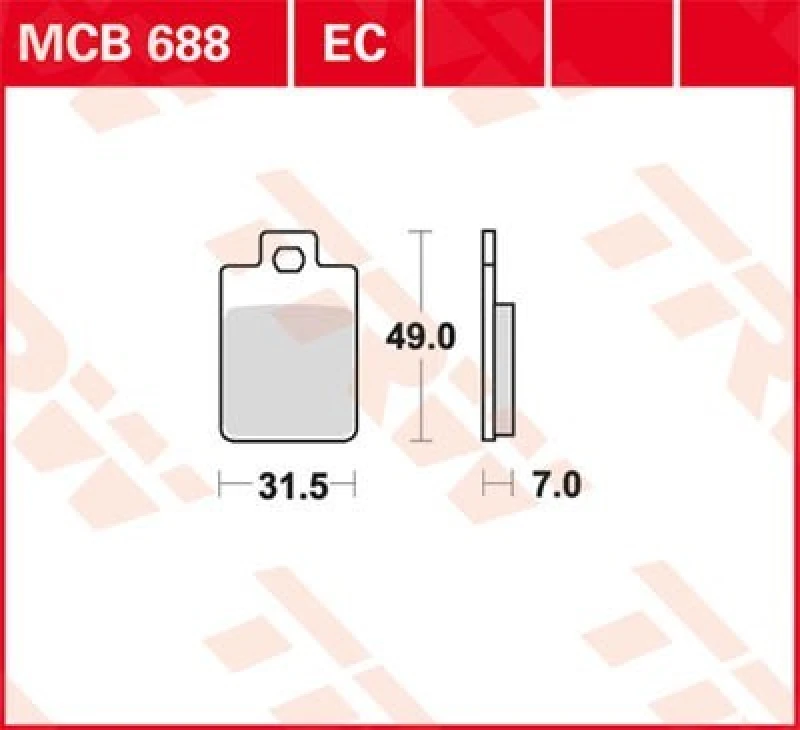 Image of TRW Lucas Brake pad MCB688
