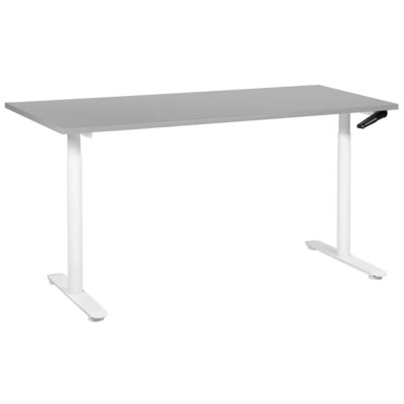 Image of Beliani Manual Adjustable Standing Desk Destinas Grey/ White 160 Cm 72 Cm