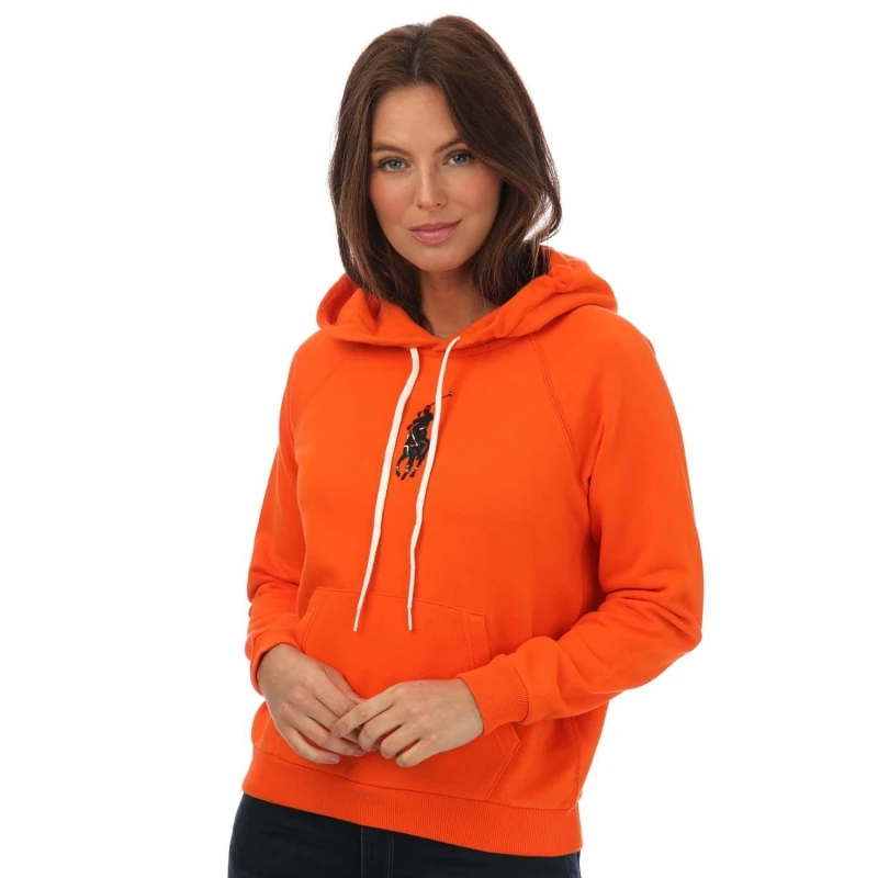 Image of Ralph Lauren Beaded Pony Terry Hoody Orange female 4-6