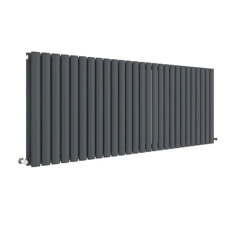 Image of Balterley Horizontal Double Panel Radiator 5963 BTU Anthracite 600mm x 1572mm Grey unisex