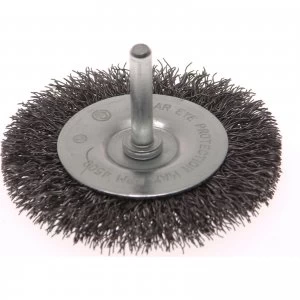 Image of Faithfull Crimped Wire Wheel Brush 75mm 6mm Shank