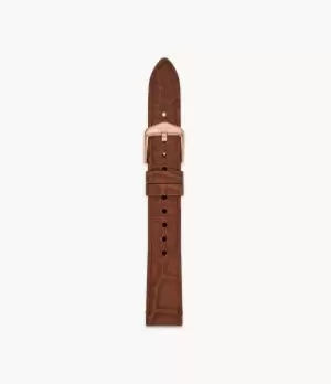 Image of Fossil Women 16mm Brown Croco Eco Leather Strap