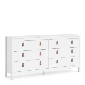 Image of Barcelona Double Dresser 4+4 Drawers In White