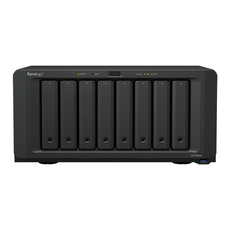 Image of Synology Synology DiskStation DS1823xs+ NAS Tower Ryzen Embedded V1780B 8GB DDR4 96 TB HDD DiskStation Manager Black DS1823XS+/96TB SATA