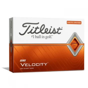 Image of Titleist Velocity 12 Pack Golf Balls - Orange