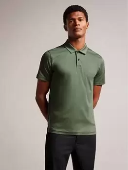Image of Ted Baker Zeiter Slim Fit Polo Shirt - Green, Size 4, Men