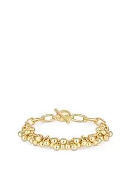 Image of Mood Gold Polished Orb Shaker Chain Bracelet, Gold, Women