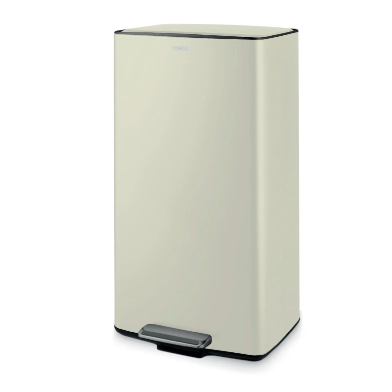 Image of Tower 40L Rectangular Pedal Bin Bins Medium Cream 71251669390