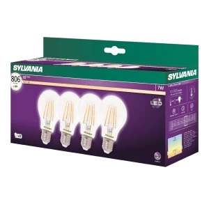 Image of Sylvania LED 7W E27 Vintage Lamp - 4 Pack