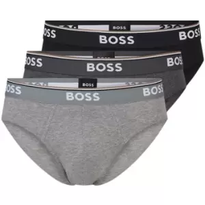 Image of Boss 3 Pack Cotton Briefs - Grey