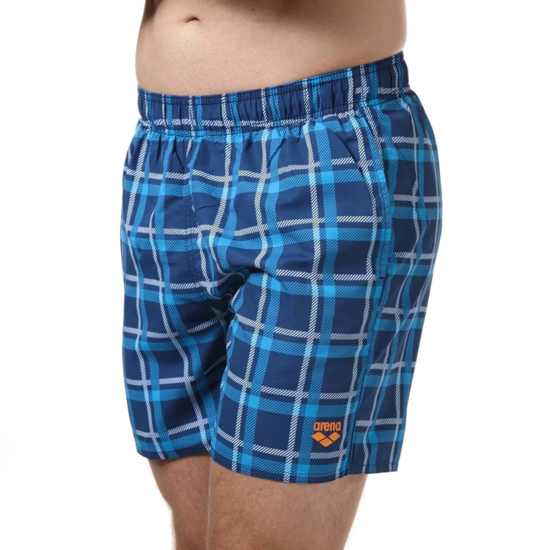 Image of Arena Devon Check Swim Short - Blue Blue S
