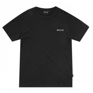Image of Nicce Chest Logo T Shirt Mens - Black