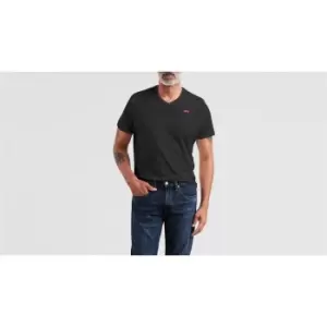 Image of Levis Levis Short Sleeve Organic V Neck T Shirt - Black