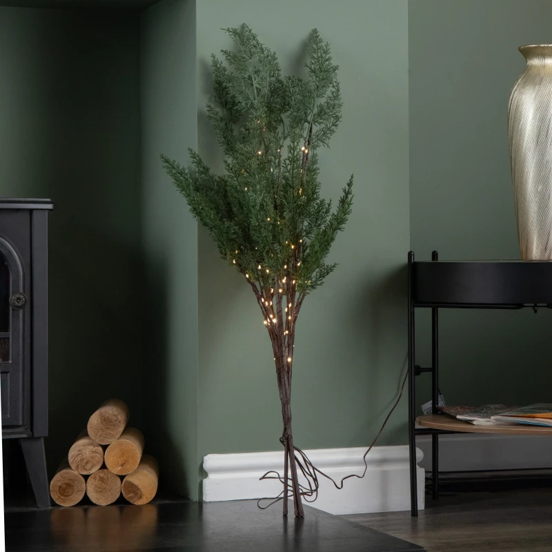 Image of 90cm Set of 3 Light up Christmas Fir Twig with 90 Warm White LEDs (Twigs only)