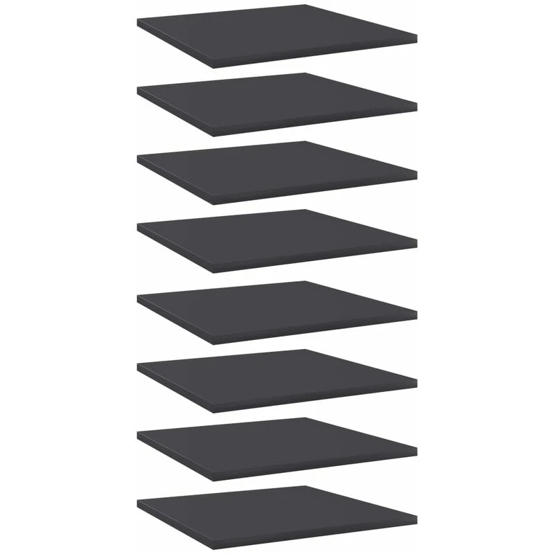 Image of VIDAXL Vidaxl - Bookshelf Boards 8 pcs Grey 40x40x1.5cm Engineered Wood 8720286244289
