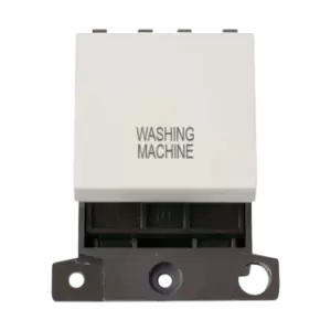 Image of Click Scolmore MiniGrid 20A Double-Pole Ingot Washing Machine Switch White - MD022PW-WM