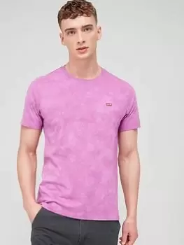 Image of Levis Original Housemark Logo T-Shirt - Purple, Purple, Size S, Men