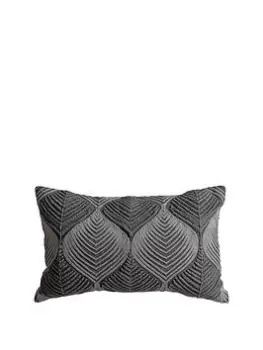 Image of Gallery Wave Tonal Embroidered Cushion