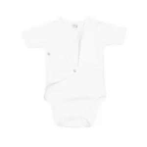 Image of Babybugz Baby Unisex Organic Cotton Kimono Bodysuit (0-3 Months) (White)