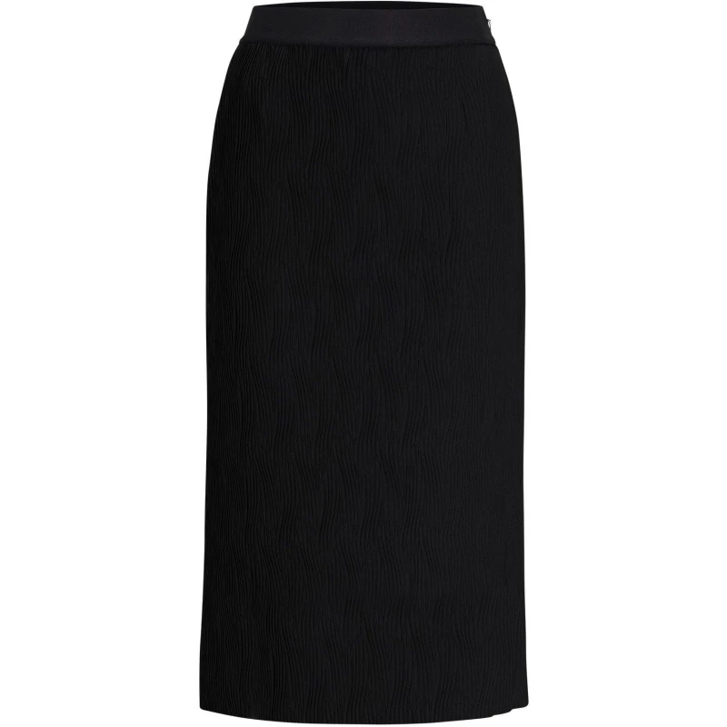 Image of Boss Womens Evibelle Midi Skirt Black female 10 (M)