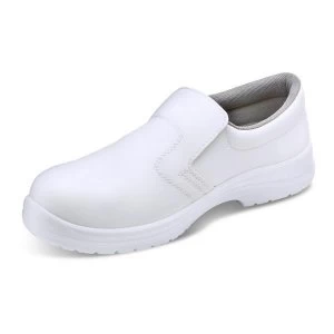 Image of Click Footwear Slip on Shoes Micro Fibre Size 4 White Ref CF83204 Up