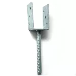 Image of Moderix - Zinc Plated u Type Post Fence Foot Anchors - Size 71 x 60 x 120 x 5mm - Pack of 10