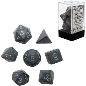 Image of Chessex Speckled Poly 7 Dice Set - Hi-Tech
