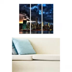 Image of MDFFTR1011 Multicolor Decorative MDF Painting (3 Pieces)