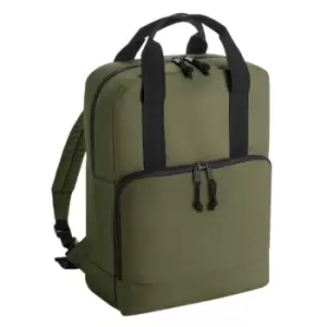 Image of Bagbase Unisex Adult Cooler Recycled Backpack (One Size) (Military Green)