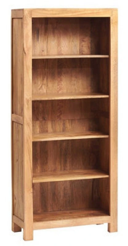Image of Buttercup Farm Toko Light Mango Large Open Bookcase - Solid Mango Wood - L34 X W75 X H175 Cm