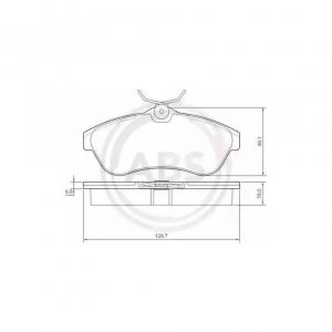 Image of Front Brake Pad Set A.B.S. 37308