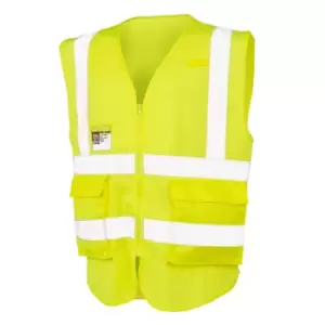 Image of SAFE-GUARD by Result Mens Executive Cool Mesh Safety Vest (M) (Fluorescent Yellow)