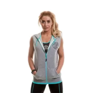 Image of Golds Gym Zipped Sleeveless Hoodie - Grey
