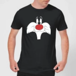 Image of Looney Tunes Sylvester Big Face Mens T-Shirt - Black