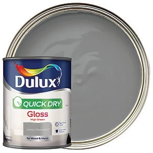 Image of Dulux Quick Dry Urban Obsession Gloss High Sheen Paint 750ml