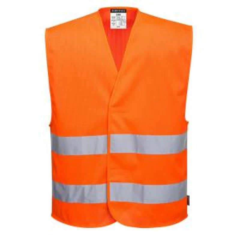 Image of Portwest MeshAir Two Band Mesh Hi Vis Vest C374ORR4X/5X Colour: Orange