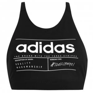 Image of adidas Womens Basics Sports Bra Light Support - Black