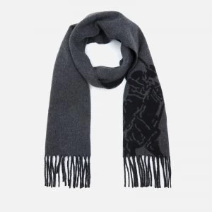 Image of Polo Ralph Lauren Mens Big Pony Jacquard Scarf - Polo Black/Grey