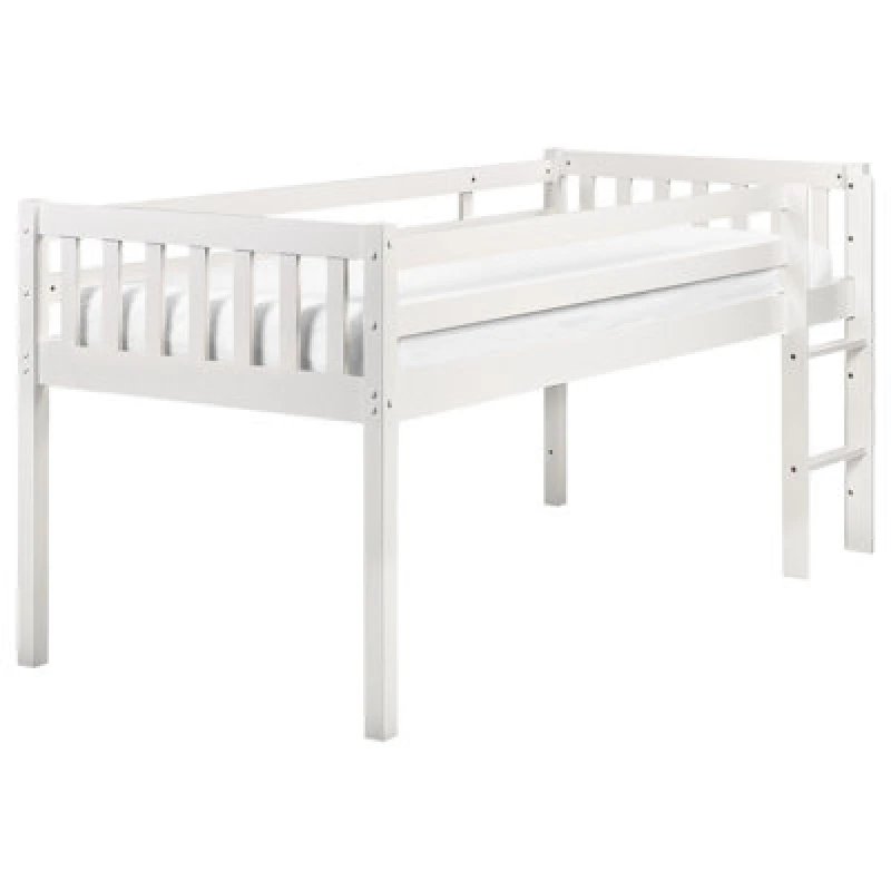 Image of Beliani Mid Sleeper Bed Wood Peipin 90 X 200 Cm (Eu Single) White