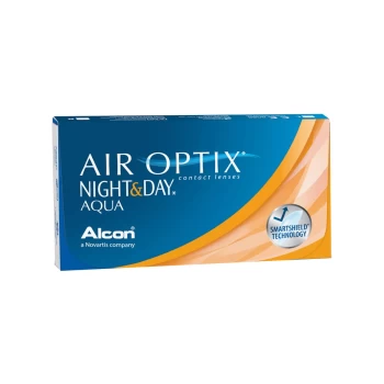 Image of Air Optix Night & Day Aqua (3 Contact Lenses), Ciba Vision/Alcon, Extended Wear Silicone Hydrogel, Lotrafilcon A