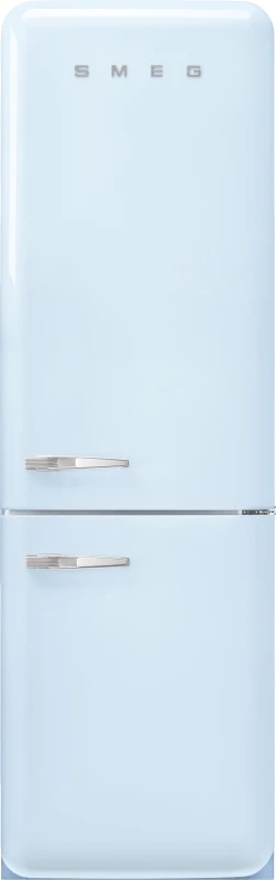 Image of Smeg 331 Litre Fifties Style Right Hand Hinge 70/30 Fridge Freezer - Pastel Blue FAB32RPB6UK Blue