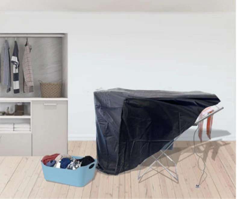 Image of Groundlevel Extra Large 20 Bar Heated Electric Winged Clothes Airer With Timer And Cover